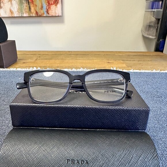 Unisex Prada Eye Glasses PR04YV (Translucent Dark Blue) - Picture 2 of 3